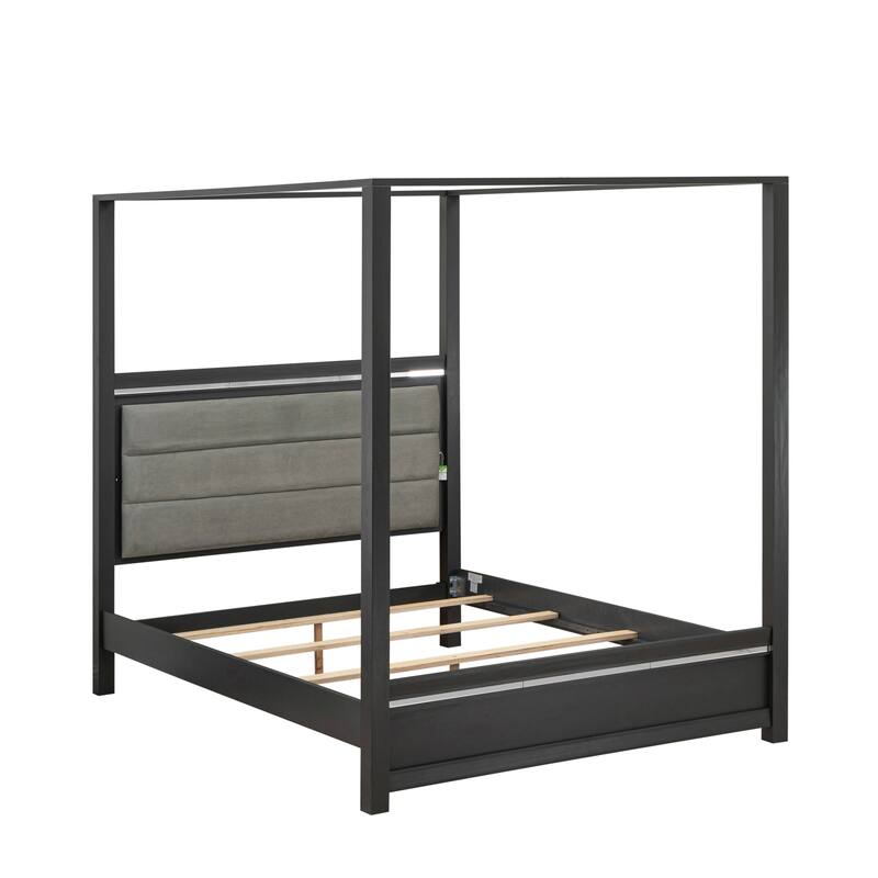East West Furniture Denali Queen Size Bedroom Set with Upholstered Headboard (Pieces Option) - DE20-Q2N000