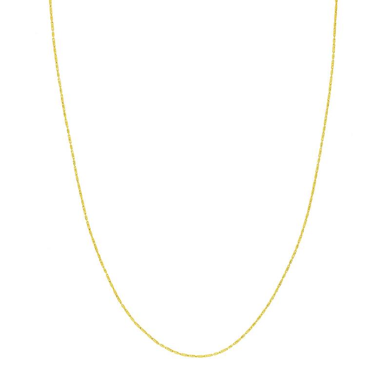 Curata 14k Yellow or White Gold 22" 0.95mm Adjustable Lumacina Chain Necklace (Lobster)