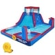 preview thumbnail 1 of 18, Sunny & Fun Four Corner Inflatable Water Slide Park Kids - Blue