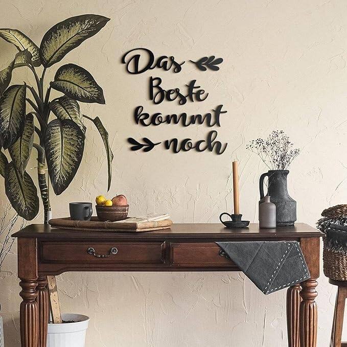 Das Beste Komm Noch Metal Wall Art, Inspirational Wall Decor, 6 Pieces