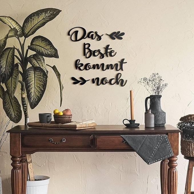 Das Beste Komm Noch Metal Wall Art, Inspirational Wall Decor, 6 Pieces