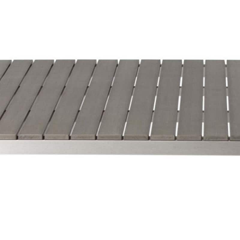 Sleek And Modish Trendy Anodized Aluminum Dining table, Gray