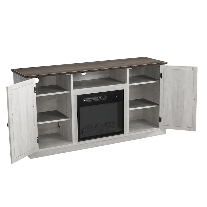 54 in. TV Stand Console for TVs up to 60 in. with Electric Fireplace - 54" in Width