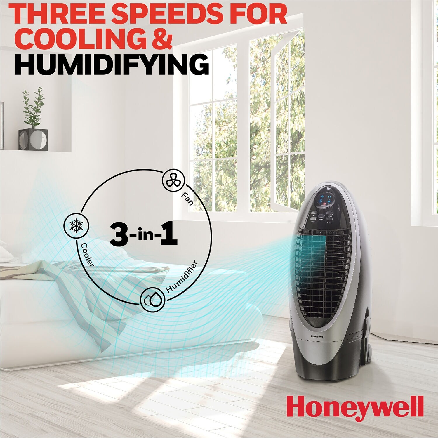 Honeywell cs10xe 21 pint indoor portable best sale evaporative air cooler