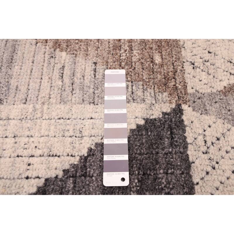 ECARPETGALLERY Hand-knotted Tangier Grey Wool Rug - 5'2 x 8'0