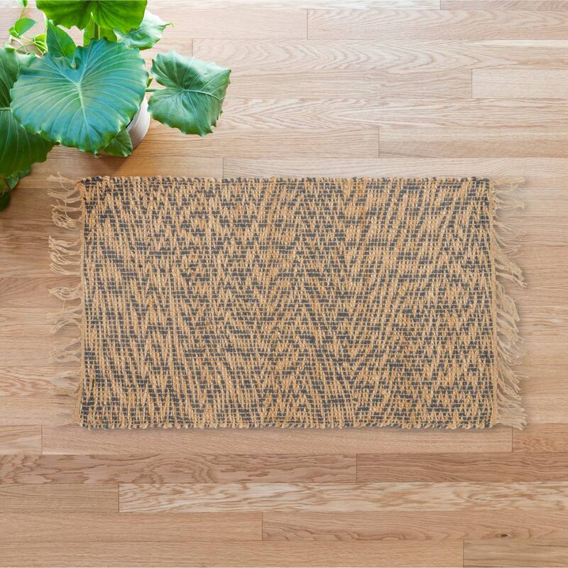 Alexander Home Nadine Abstract Hand-Woven Jute Rug