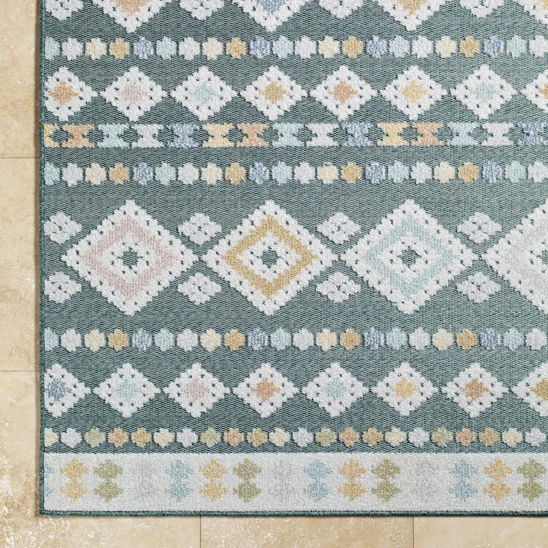 Livabliss Lakeside Tropical Nature Outdoor Area Rug