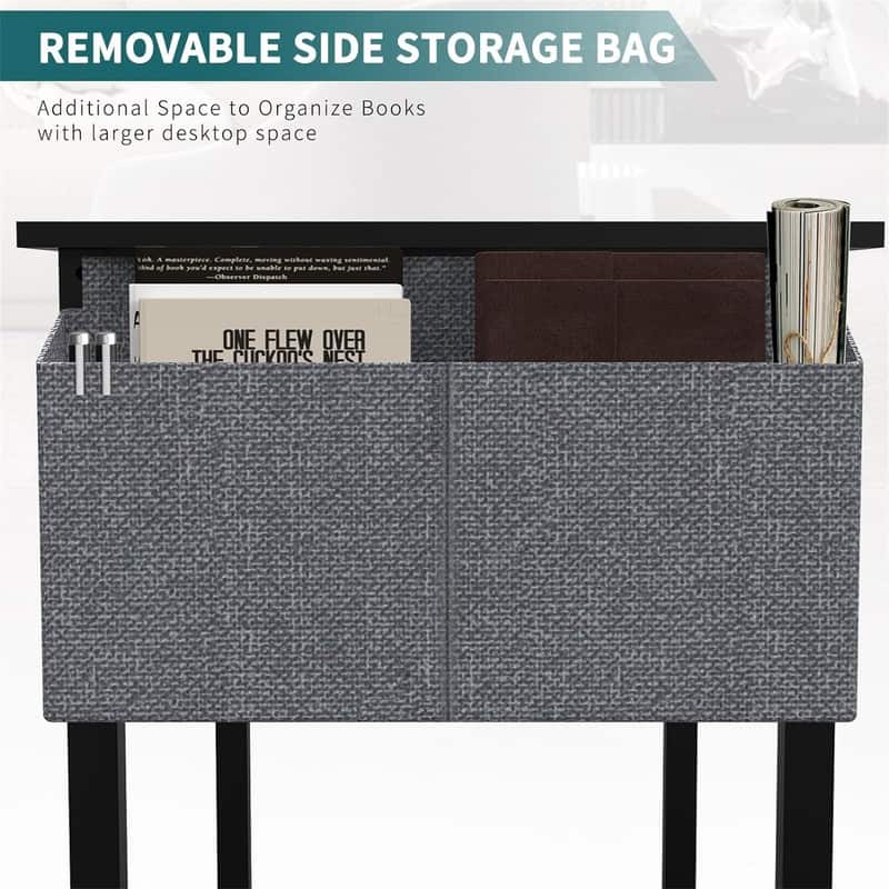 Computer 32 Inch Home Office Writing Wood Desk Storage Bag
