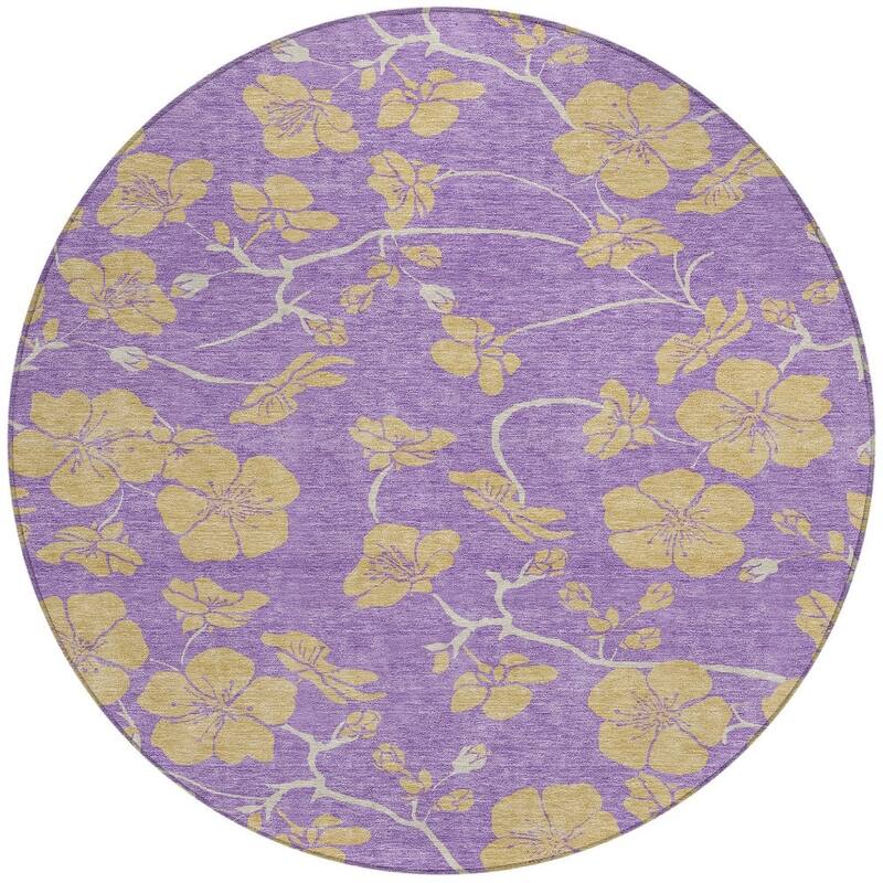 HomeRoots Floral Transitional Rectangle Outdoor Rug