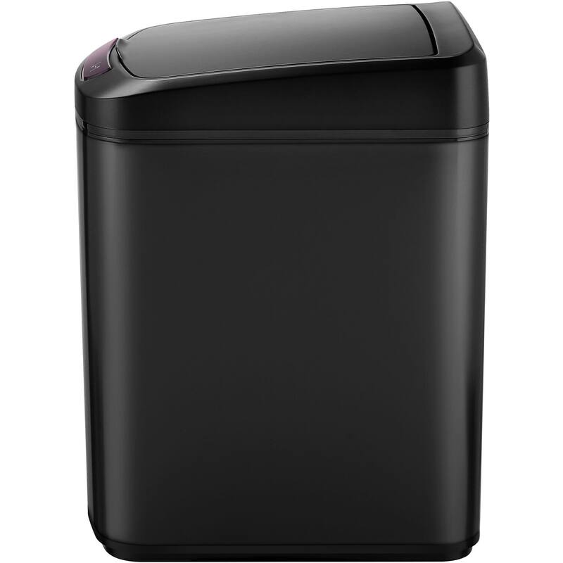 Hanover 9-Liter / 2.3-Gallon Trash Can with Sensor Lid in Black