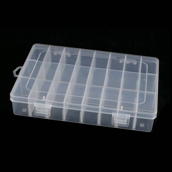 Desktop Plastic 12 Compartments Detachable Sundry Candy Holder Storage Box  Case - Clear - 7.7 x 5.1 x 1.4(L*W*H) - Bed Bath & Beyond - 18679575