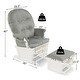 preview thumbnail 15 of 25, Wood Baby Glider and Ottoman Cushion Set with Padded Armrests for Nursing - 29.5" x 26" x 40"
