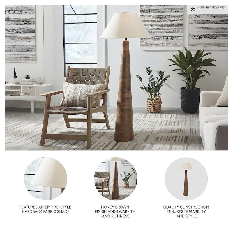 Signature Design by Ashley Danset Brown Floor Lamp - 24.25" W x 24.25" D x 58" H