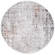 preview thumbnail 40 of 72, SAFAVIEH Meadow Bertrande Modern Abstract Rug 6'7" Round - Light Grey/Dark Grey - Round