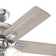 preview thumbnail 5 of 11, Hunter 44" Crystal Peak Ceiling Fan with LED Light Kit and Pull Chain, Casual, Transitional