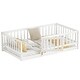 preview thumbnail 4 of 20, Twin Size Floor Bed, Montessori Floor Bed with Fence and Door, Kids Montessori Bed Twin Size