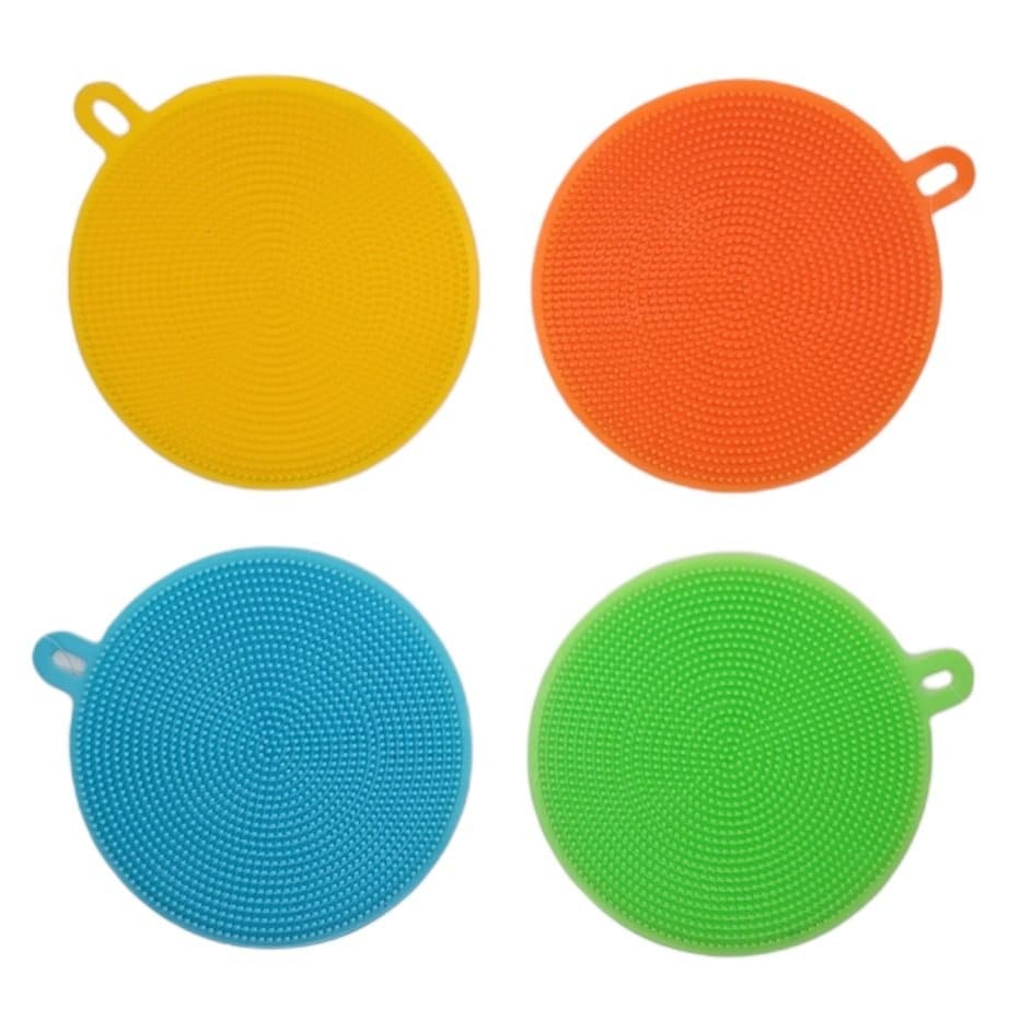 Handy Housewares 2pc 4 Round Silicone Dish Scrubbing Sponge / Vegetable Scrubber  Brush Set - On Sale - Bed Bath & Beyond - 38903096