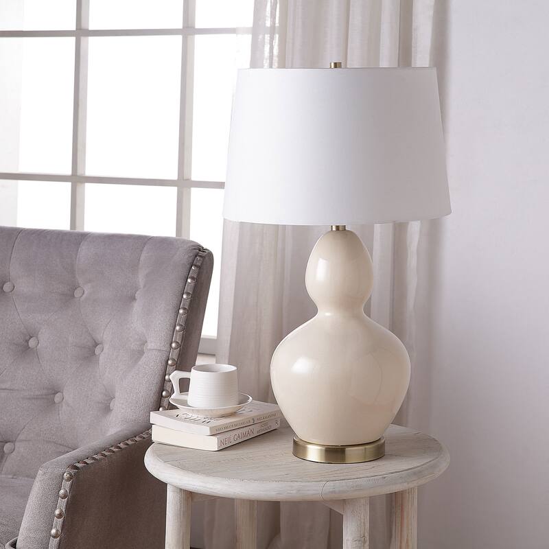Everren Jesula 26.75" Length Table Lamp- Set of two, Cream