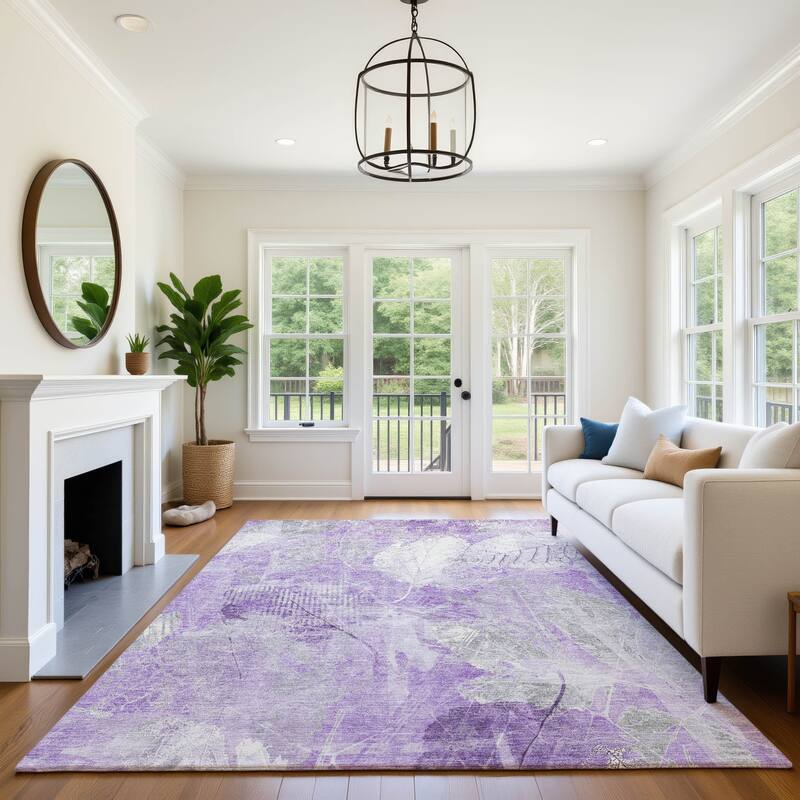 Premium Washable Super Soft Floral Imprints Mayfield Rug