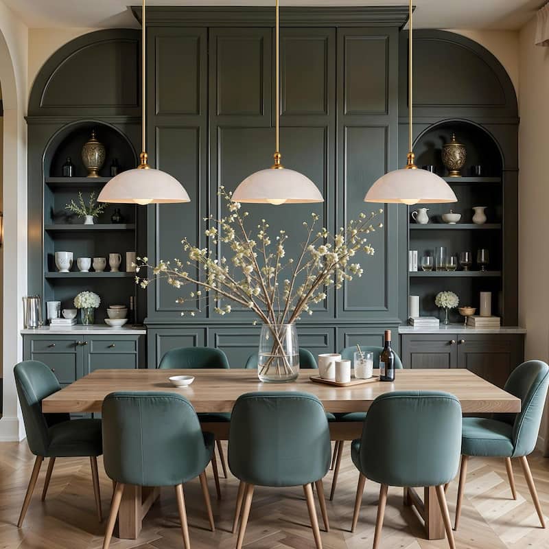 Eliza Dome Pendant Light - White - 18"