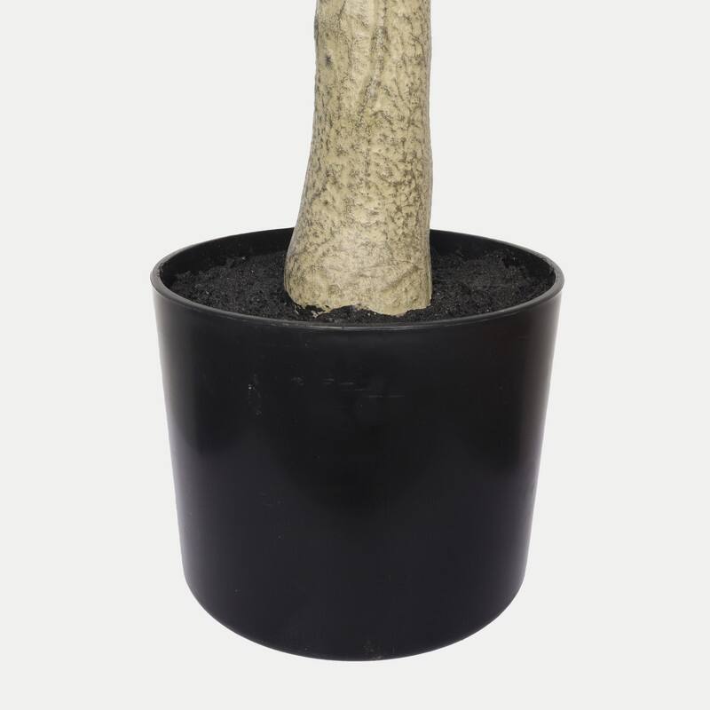 5FT Artificial Eucalyptus Tree in Black Pot - Lifelike Indoor Faux Plant for Home & Office