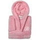 preview thumbnail 14 of 69, Sweet Kids 100% Polyester SUPER PLUSH Double Brushed Hooded Bathrobe with White Script Monogram B - Large