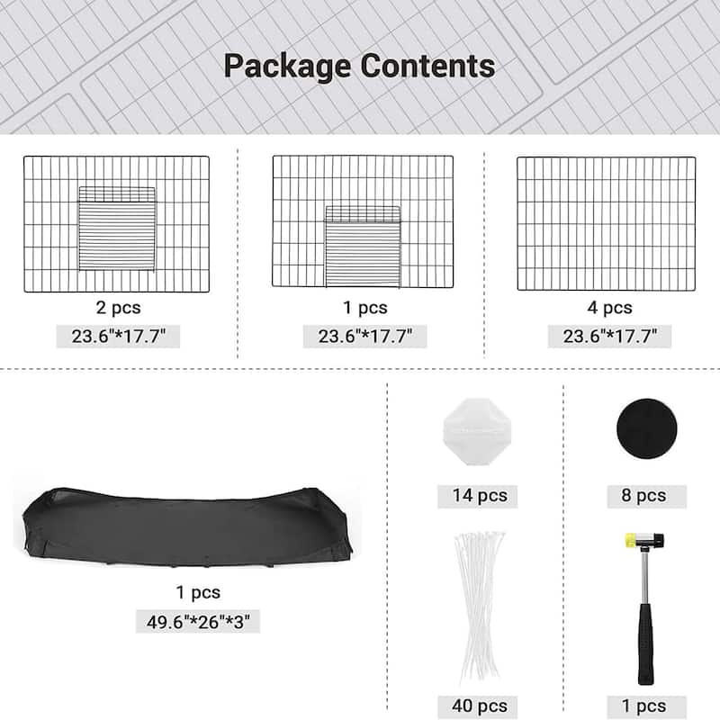 Black Metal Foldable Pet Playpen with Divider Panel for Indoor & Outdoor Use - 48.4"L x 24.8"W x 18.1"H
