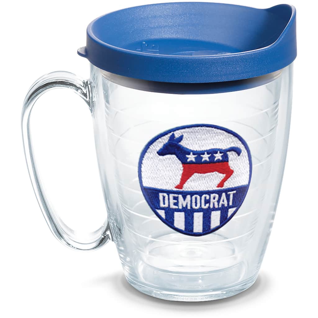 Tervis Democrat Emblem Made in USA Double Walled Insulated Travel Tumbler, Classic - 16oz Mug