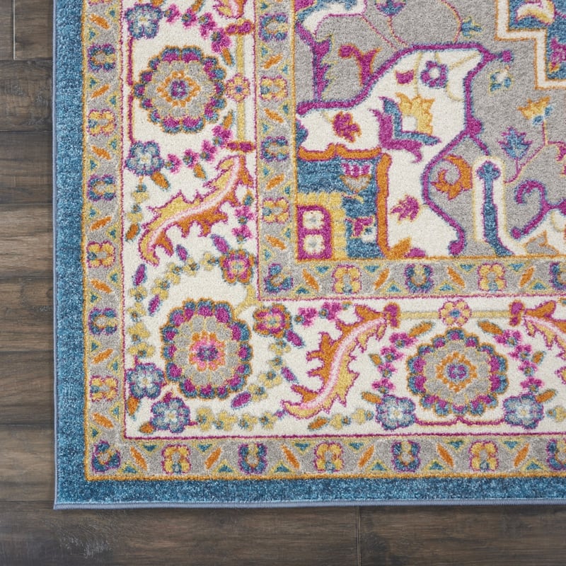 Rano Power Loomed Floral Area Rug By HomeRoots - 9' x 12'