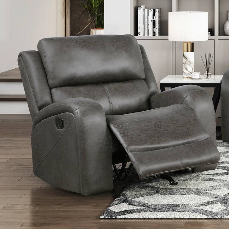 Mabel Polished Microfiber Rocker Reclining Chair