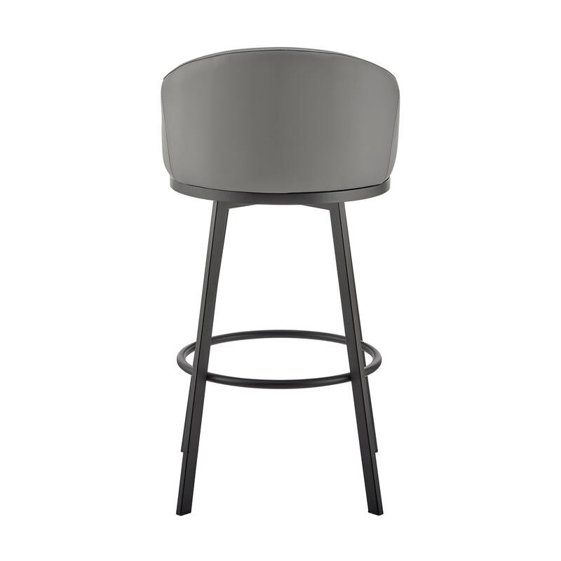 Eleanor Black or Brushed Stainless Steel Swivel Counter or Bar Stool