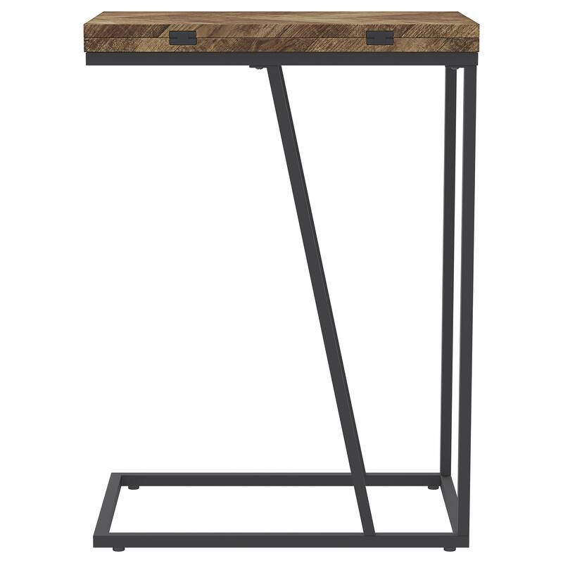 Carly Expandable Engineered Wood C-Shaped Side Table