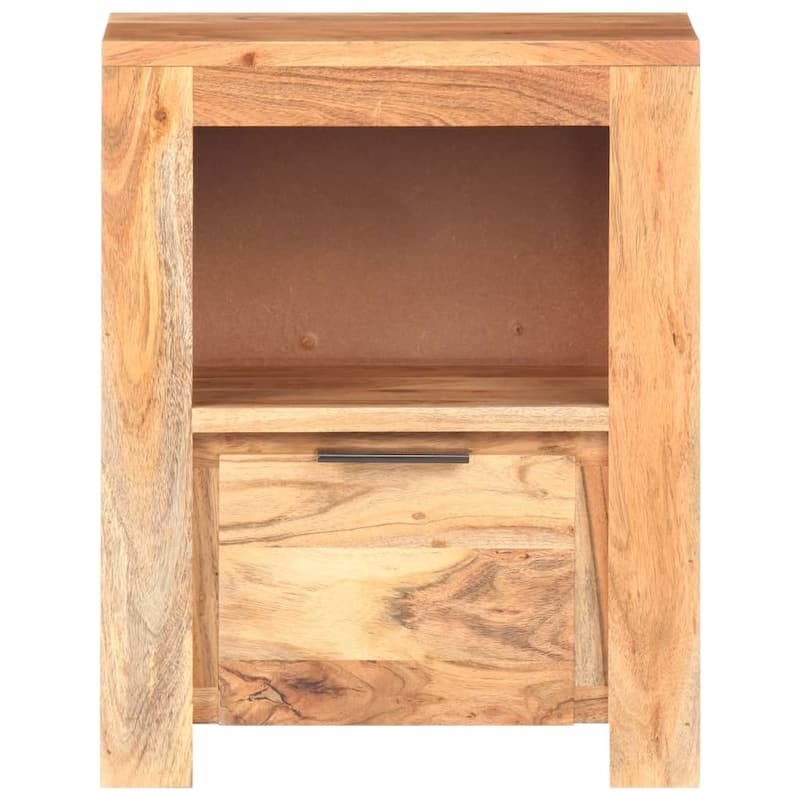 vidaXL Bedside Cabinet 15.7"x11.8"x19.7" Solid Acacia Wood
