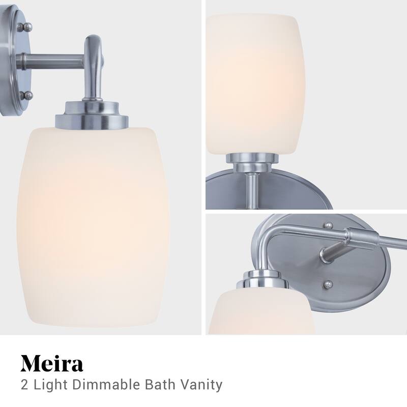 Brio Lighting Meira 2-Light Dimmable Bathroom Vanity Light