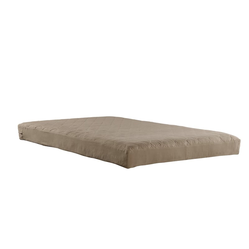 DHP Dana 6 Inch Quilted Mattress with Removable Cover and Thermobonded Polyester Fill - Tan - Twin