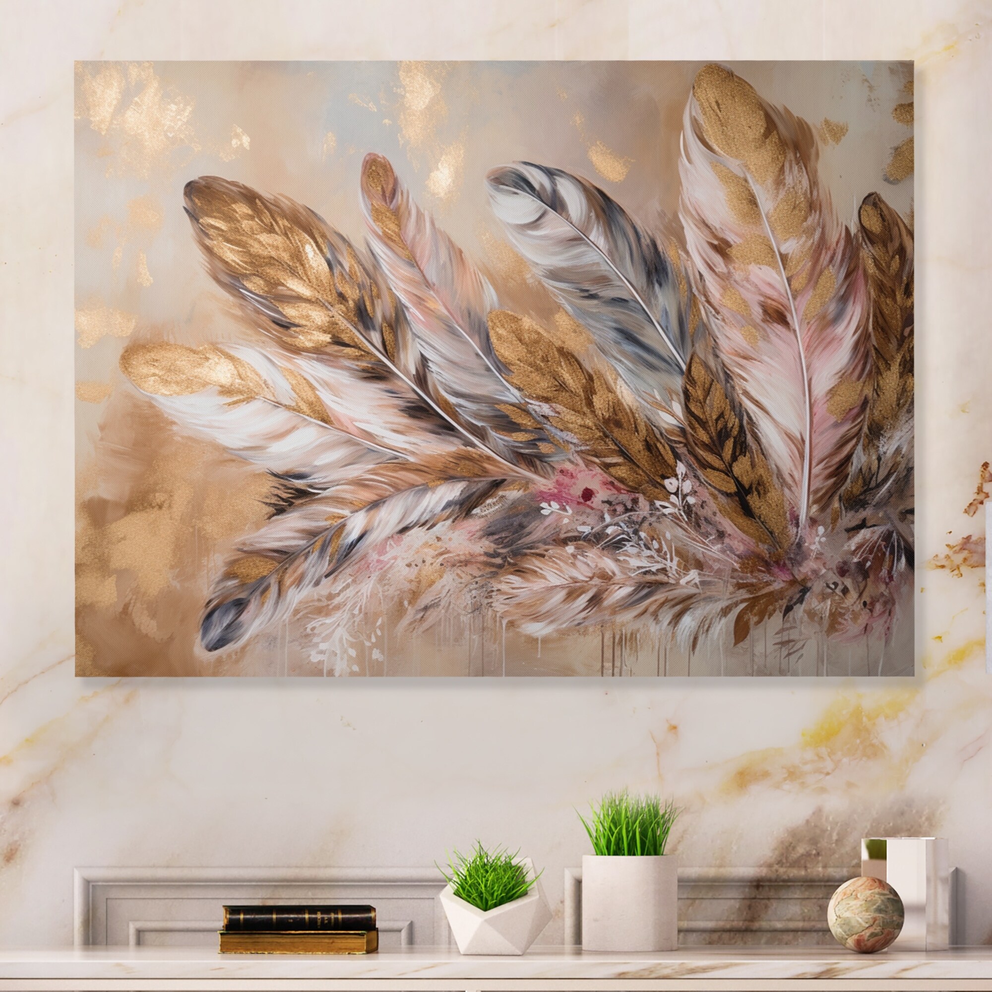 Gold Metal Glam Abstract Wall Decor