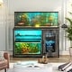 preview thumbnail 9 of 18, 55-75 Gallon Fish Tank Stand with Charging Station and LED Light, Reversible Aquarium Stand with Cabinet Grey