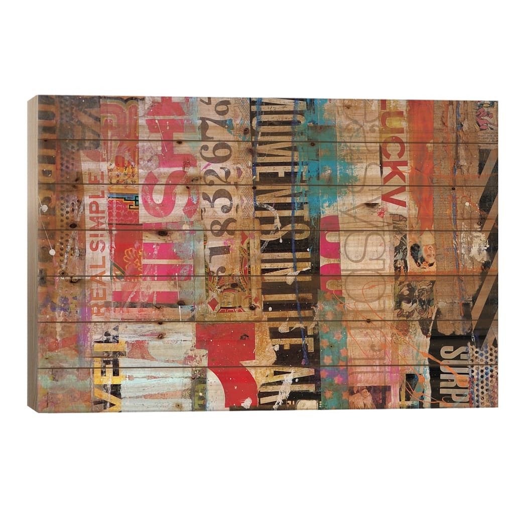 Metro Mix 21 I Print On Wood by Erin Ashley - Multi-Color