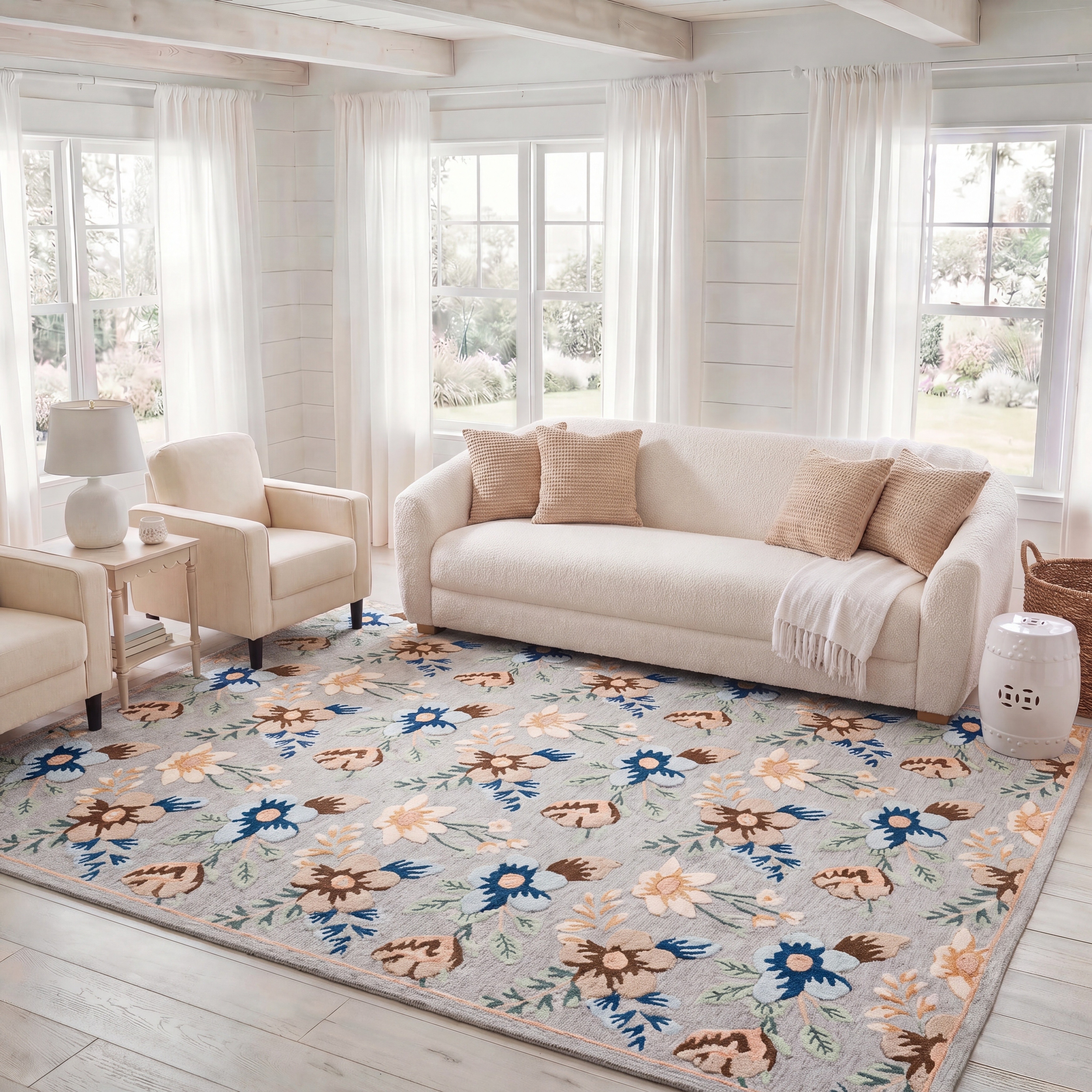 SAFAVIEH Handmade Blossom Geskea Modern & Contemporary Wool Rug