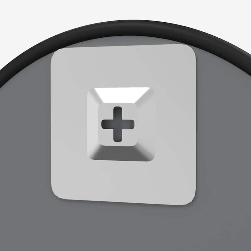 vidaXL Wall Mirror Black Glass, PVC Wall Mounting Wall Mirror Circular - 19.7 x 19.7 x 19.7 in