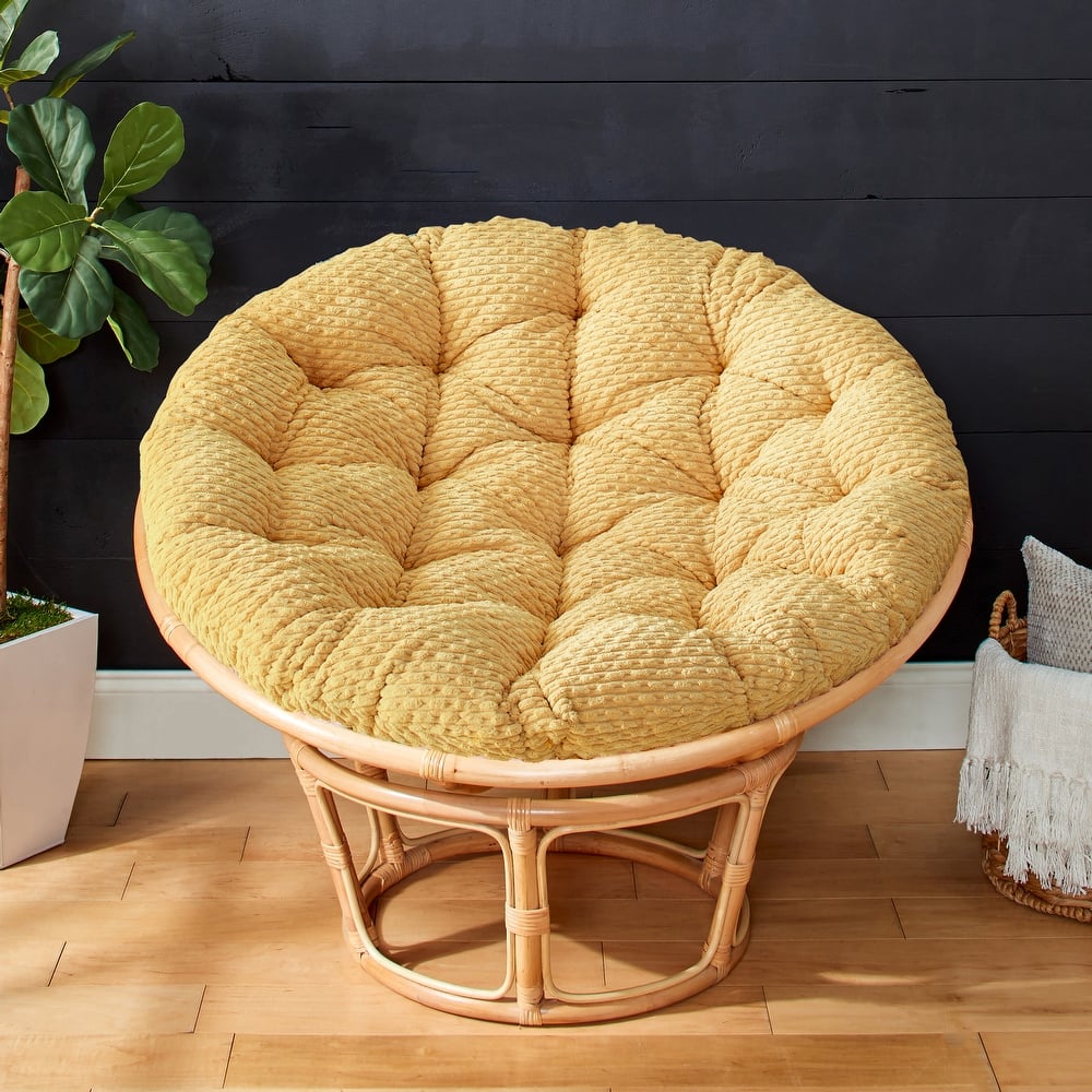 Sorra Home Soft Chunky Indoor Corduroy Papasan Cushion (Cushion Only)