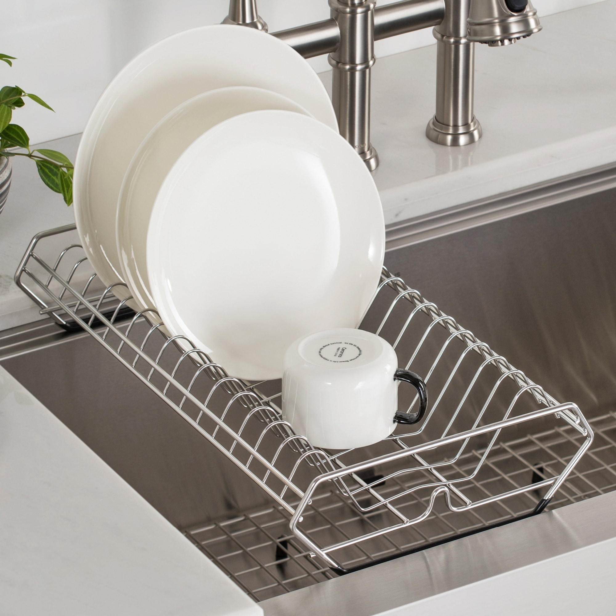 KRAUS Workstation Kitchen Sink Dish Drying Rack Drainer Utensil Holder -  Bed Bath & Beyond - 33492386