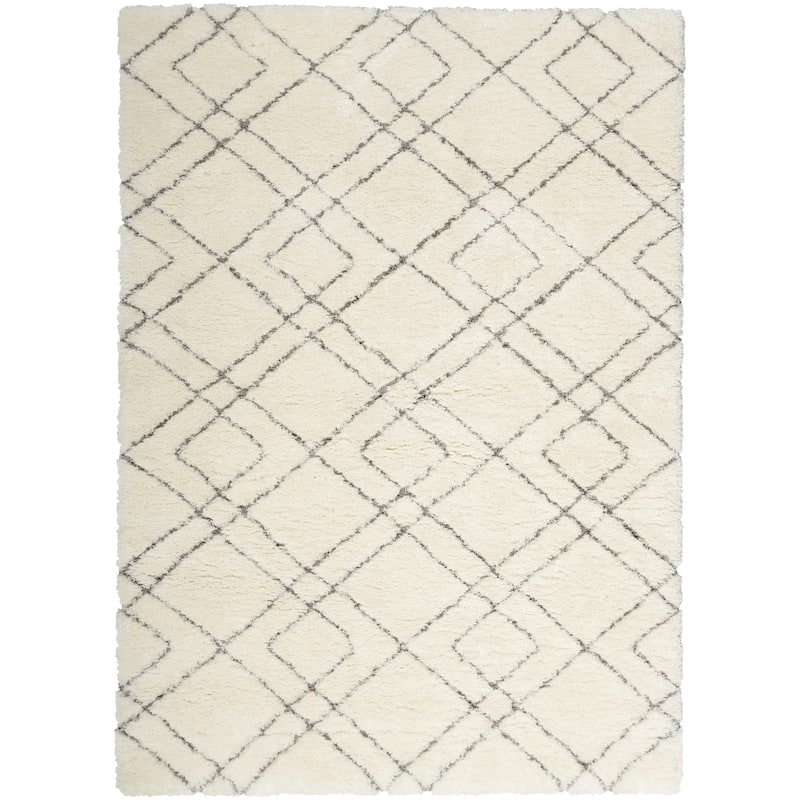 Geometric Modern Stain Resistant Soft Area Rug - 87' X '63' X '1.58