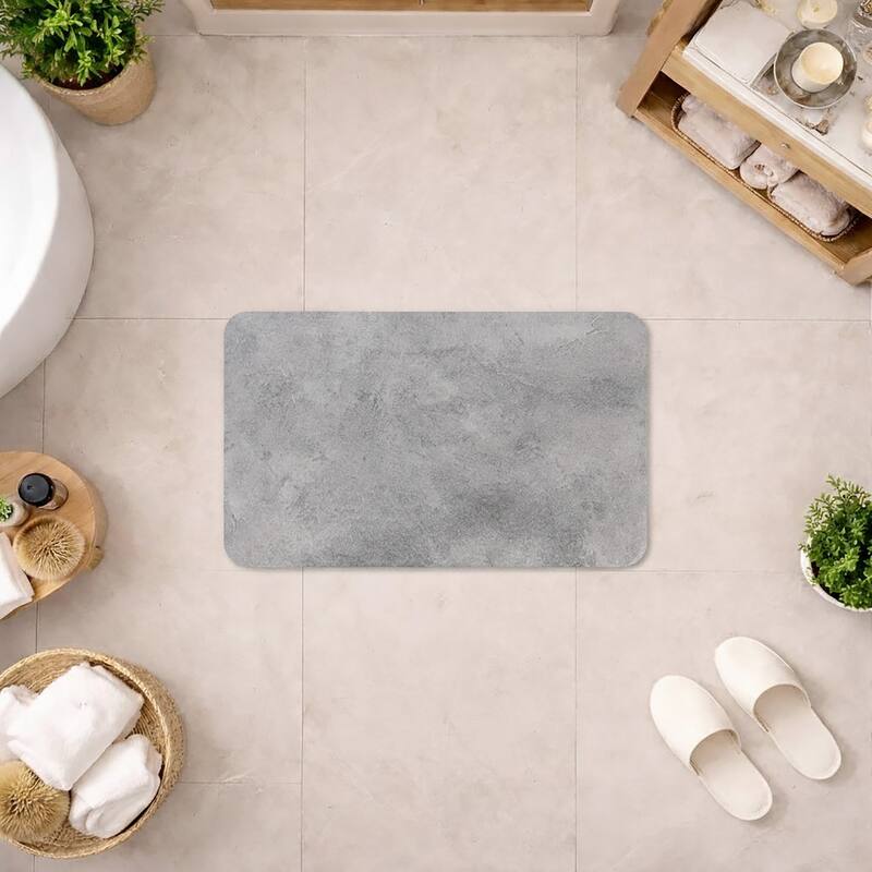 Stone Natural Diatomite Bath Mat Ultra-Absorbent Quick-Dry