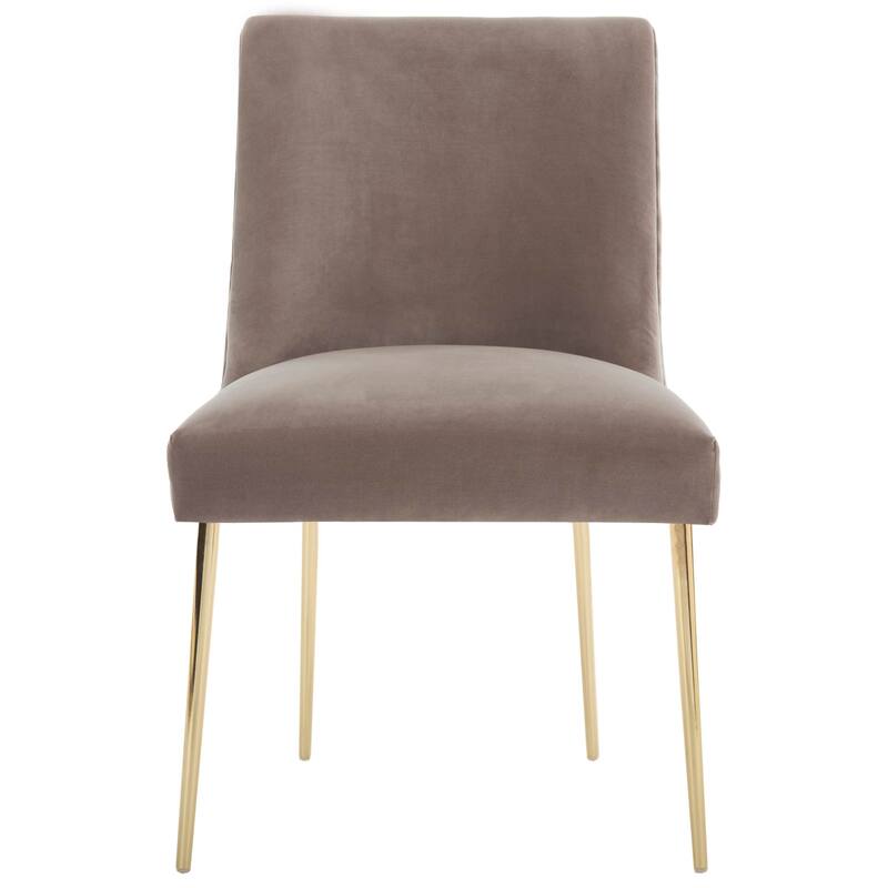SAFAVIEH Couture Melonie Velvet Accent Chair - Mustard / Brass - 28"x23"x35.3" - 28" W x 23" D x 35" H - 28Wx23Dx35H