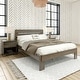 preview thumbnail 22 of 25, Max and Lily Farmhouse Queen Bed with Plank Headboard Barnwood Brown