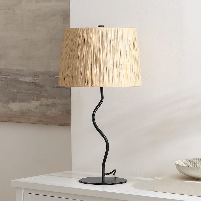 SAFAVIEH Lighting Arnela Contemporary 24-inch Table Lamp (LED Bulb Included) - 13 In. W x 13 In. D x 24.25 In. H - 13Wx13Dx24H