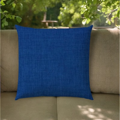 HomeRoots 20" Blue Indoor Outdoor Throw Pillow Cover With Texture - 19.5' X '19.5' X '0.25