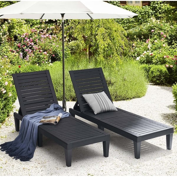 Empyrean Waterproof, Lightweight, and Adjustable Outdoor Chaise Lounge Chairs for Patio and Poolside - 74.5" x 22.8" x 11.2"