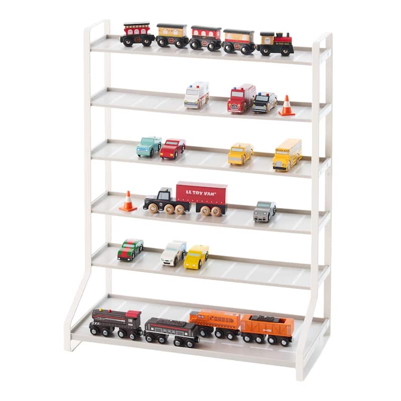 Yamazaki Home Kids' Parking Garage, Steel - L 9.45 x W 20.08 x H 25.59 inches - White